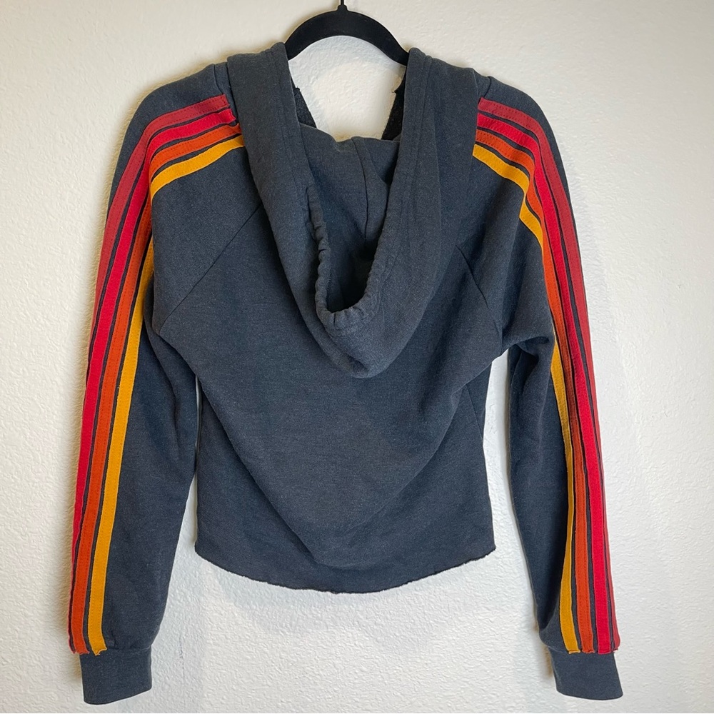 Aviator Nation Hoodie Size Small Dark Blue Split-… - image 8